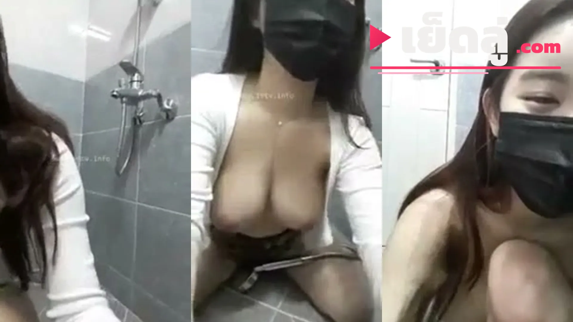 คลิปหลุดทางบ้าน สาวไทยโชว์ของลับห้องน้ำแก้ผ้าหีขาวไร้ขนแอบเกี่ยวตัวเองโชว์เด็ด
